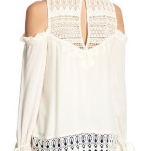 Anthro Love Sam  Shang Hai Cold Shoulder Blouse - Picture 2 of 8